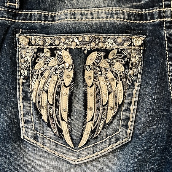 Miss Me mid-rise bootcut jeans, size 31x 31.5, medium wash - Picture 8 of 10